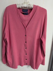 Set Damen rosa Charter Club Strickjacke und Tanktop 2X - Bild 1 von 5