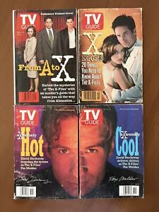 Vintage TV Guide lot X Files David Duchovny 1996 1997 Four Issues Fox Mulder