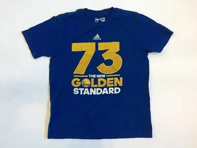 Golden State Warriors T-Shirt 73 Wins New Gold Standard Youth Medium Adidas - Image 1 of 4
