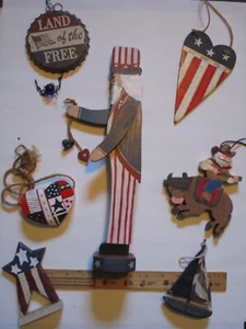 AMERICANA Figures, Plaques Patriotic Decorations - Picture 1 of 9
