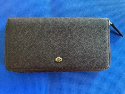 Billetera de cuero BOSCA con cremallera marrón camarillo 2480-256 Foto 1 de 4