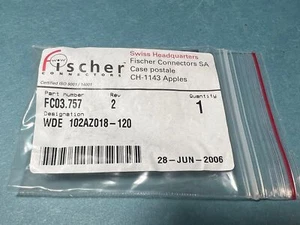NEW Fischer WDE 102 AZ018-120 HV Coax Hermetic Bulkhead Feedthrough Connector - Picture 1 of 7
