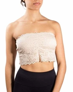 No Boundaries Long Line Lace Bandeau Size SMALL Buff Nude NEW - Picture 1 of 1