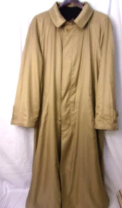 Men's Brioni Maus Hoffman Reversable Trenchcoat Size 54 Black Tan Silk AMAZING - Picture 1 of 10