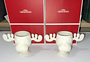 Pottery Barn National Lampoons Christmas Vacation Moose Sculpted Mug - 2 Pack - Picture 1 of 6