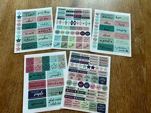 5 Large Sheets Busy Bee Planner Stickers Lot ~ All Complete NEW ! Set C - Picture 1 of 7