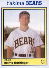 1990 Yakima Bears Team Issue #4 Helms Borhinger