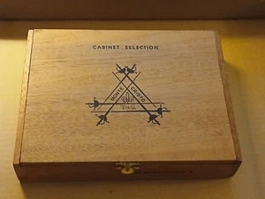 Caja de cigarros de madera vintage Montecristo selección gabinete B vacía - Imagen 1 de 14