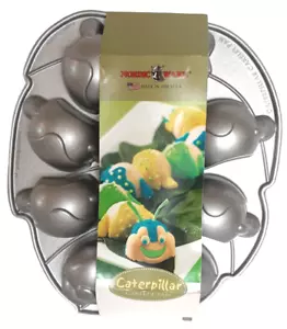 **Caterpillar** Cakelet Pan Mold 5 Cups 1.2 Liters by Nordic Ware- NEW - Picture 1 of 5
