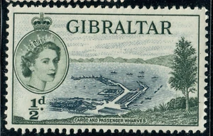 Gibraltar - 1953 - Queen Elizabeth II - ½P - #2273 - Picture 1 of 1
