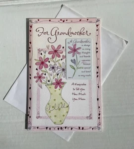 American Greeting Birthday Card "For Grandmother," Keepsake Card, White Envelope - Picture 1 of 5