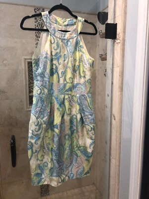 J McLaughlin 100% Silk Print Sleeve Dress size S 6 Paisley Gorgeous - Image 1 of 4