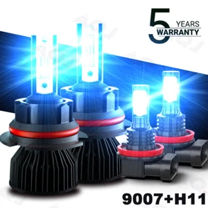 For Nissan Versa Note 2014-2019 4x LED Headlight Fog Light Bulbs Combo Kit Blue - Picture 1 of 13