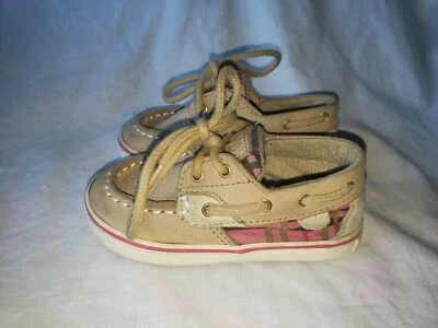 ZAPATO MOCASÍN BARCO NIÑA SPERRY TOP SIDER BLUEFISH MARRÓN ROSA A CUADROS TALLA 4 Foto 1 de 4