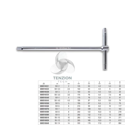 Chiave A T Maschio Esagonale - Beta 951 - Immagine 1 di 2