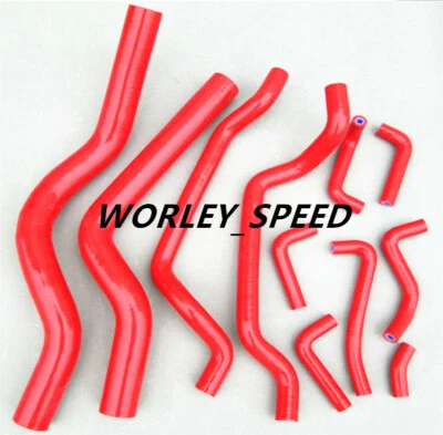 RED SILICONE RADIATOR & HEATER HOSE FOR MITSUBISHI ECLIPSE DSM 4G63T 1G 90-94 - image 1 of 4