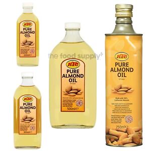 KTC Pure Almond Oil Good for Hair, Skin & Body Frying, Baking - All Size