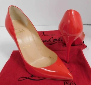 New Christian Louboutin Patent Red Leather So Kate 120 Pumps 36.5 - Picture 1 of 7