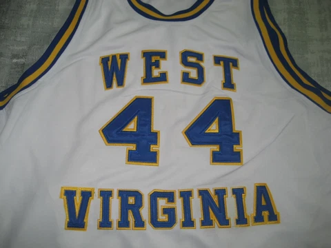 NCAA WEST VIRGINIA MOUNTAINEERS JERRY WEST #44 JERSEY MEN'S 58 XLT NEW Cover