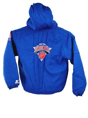 STARTER VTG NBA New York Knicks Blue Teflon Full Zip Jacket NWT Basketball XL - Image 1 of 4