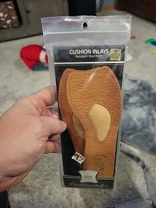 Leather cushion insoles by CADILLAC womens shoe size 7-8 NOS West Germany - Picture 1 of 5