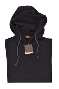 NEW $1200 Stile Latino V. Attolini cashmere hoodie US 48 EU 58 black Tailored - Picture 1 of 5