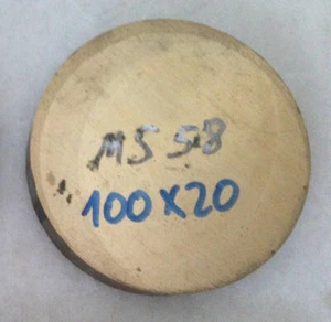 Messing MS 58 Werkstoff-Nr.: 2.0401 / Durchmesser: 100 X Dick20mm - Bild 1 von 1