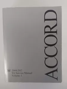 Honda Accord V6 2008-2012 solo manual de reparación de concesionario de servicio de taller solo volumen 1 - Imagen 1 de 3