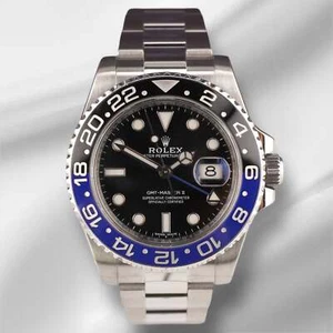 Rolex Men 40mm GMT Master II Ceramic Black Dial Stainless Steel Watch 116710BLNR - Picture 1 of 12