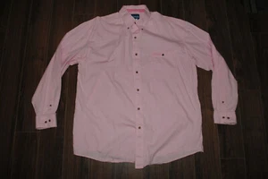 Wrangler Button Down Long Sleeve Tough Enough To Wear Pink Plaid Shirt XL - Foto 1 di 8