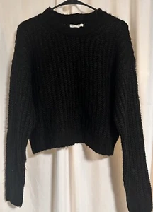 Suéter American Eagle Vintage Negro Suave Tejido Abierto Mujer XXS - Imagen 1 de 9