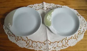 Artisan Canonsburg Willard George Flight Leaf grau 7 1/2" TELLER ~ 2er Set ~ - Bild 1 von 7