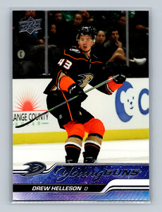 2023-24 Upper Deck Series 1 Young Guns Drew Helleson #220 Anaheim Ducks