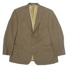 Vintage LONDON HOUSE Mens Blazer Jacket Brown Wool 90s Check XL