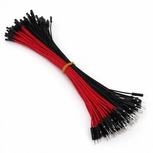 100Pcs Male To Female Red Black 26AWG 20CM Dupont Wire Connector Jumper Cable - Bild 1 von 3