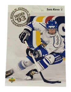 1992-93 Upper Deck Hockey World Junior Saku Koivu RC #617 Finland Canadiens - Picture 1 of 2