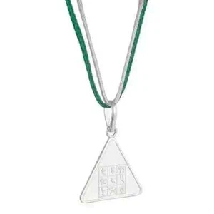 Silber Budh Pyra Yantra Medaillon energetisiert Anhänger erhebender Budh & Shukra Silber - Bild 1 von 4