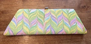 Vintage ILA Of California Clutch Handtasche Tasche Handtasche Pastell Top Griff Aquarell - Bild 1 von 11
