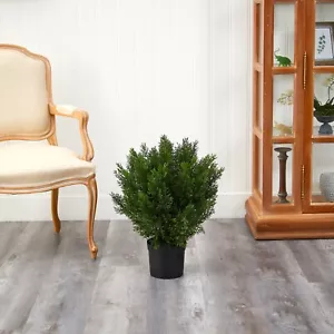 2’ Cedar Topiary Artificial Tree UV (Indoor/Outdoor) Home Decor. Retail $96 - Picture 1 of 7