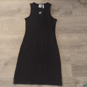 Adidas Vestido sin mangas acanalado negro talla pequeña - Imagen 1 de 7