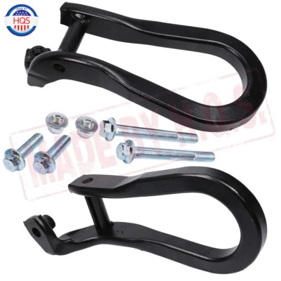 Black Pair Tow Hooks 84072464 For 2015-2019 GMC Silverado Sierra 2500HD & 3500HD Foto 1 de 4