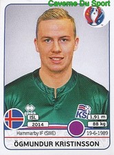 610 OGMUNDUR KRISTINSSON ISLAND HAMMARBY.IF STICKER EURO 2016 PANINI
