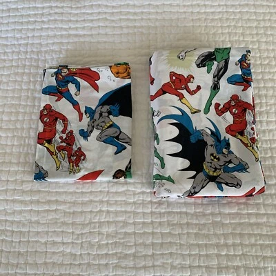 Pottery Barn Kids Marvel Superhero Twin Flat Sheet / Pillowcase Organic Cotton - Image 1 of 4
