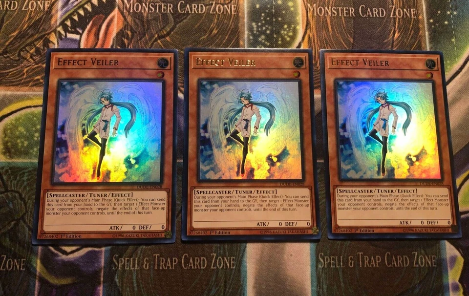 *** 3X EFFECT VEILER 3X *** PLAYSET 1ST EDITION ULTRA RARE DUDE-EN028 NM YUGIOH! - Image 1 of 1