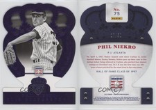 2015 Panini Cooperstown HOF Crown Royale Purple /50 Phil Niekro #75 HOF