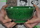 6"China green glaze porcelain dragon loong Dynasty palace Tea cup Bowl Bowls