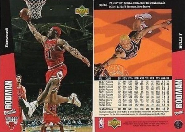 Dennis Rodman 1996-97 Upper Deck Collector's Choice Cardzillion Folz Mini #38 - Image 1 of 1