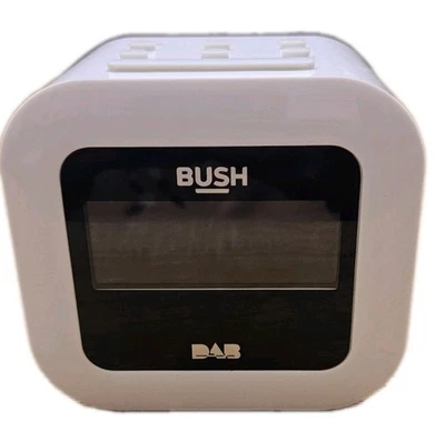 Bush DAB Alarm Clock Radio White Digital Display Compact Alarm Clock Radio - Image 1 of 4