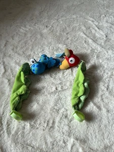 2 x Rainforest Jumperoo Spare Replacement Parts Hanging Parrot and Frog Leaf - Picture 1 of 11