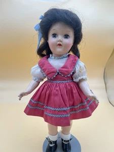 Vintage 14" Toni Doll, Ideal P-90 Brunette Hair, Blue Eyes Original Tagged Dress - Picture 1 of 14